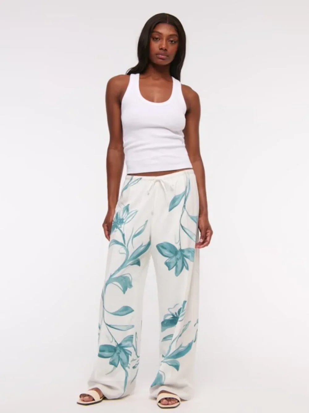 Matching Set: Abercrombie and Fitch Drapey Wide Leg Pant WITH matching top!